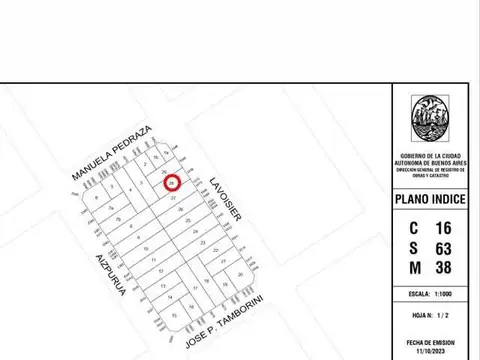 Terreno en Venta en Villa Urquiza, USD 322.000