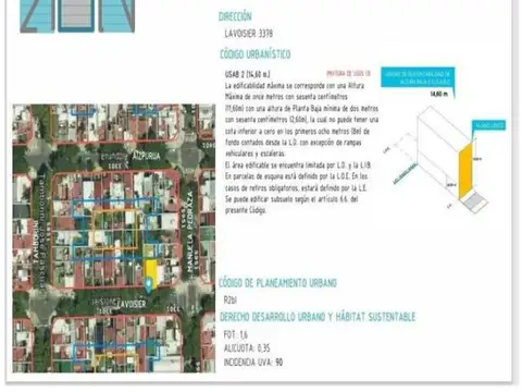 Terreno en Venta en Villa Urquiza, USD 322.000