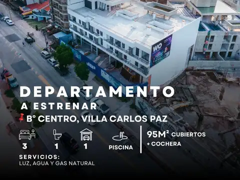 Venta Departamento 3 Dor, Cochera Y Balcón A Estrenar. Edificio Namba Torre Jardín, Villa Carlos Paz