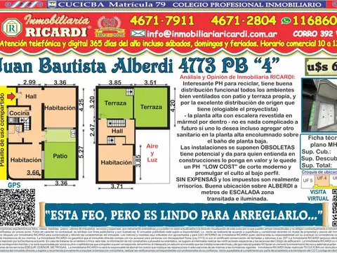 ESTA FEO PERO ES LINDO PARA ARREGLARLO - PH 3 AMB. RECICLAR