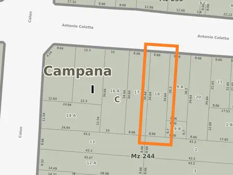 Terreno en Venta de 300,0 m2