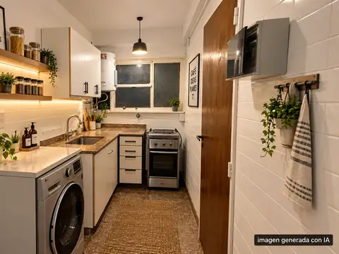 Departamento 2 ambientes con 1 baño
