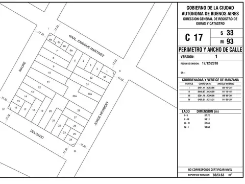 Terreno en Venta 43,50  mts Fondo