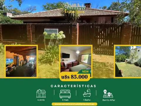 Chalet 4 ambientes en venta en barrio Alfar
