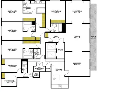 Departamento en Venta de 4 dormitorios