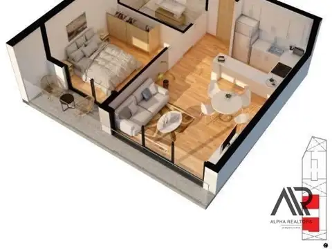 Departamento en Venta de 1 dormitorio