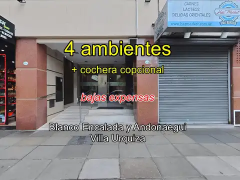 Departamento 4 ambientes en Villa Urquiza