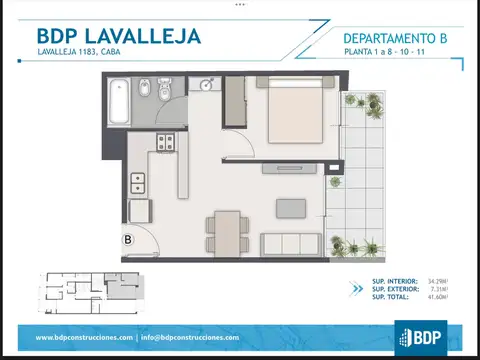 Departamento en Venta en Villa Crespo, USD 101.920