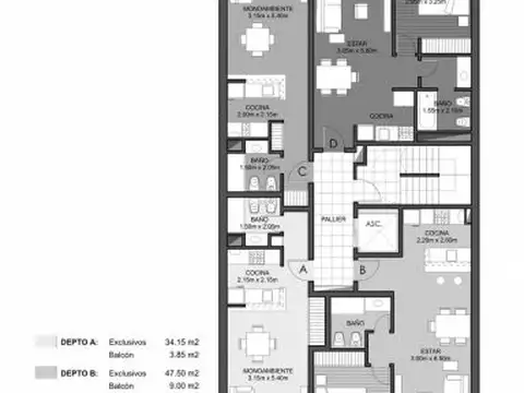 Departamento en Venta de 1 dormitorio