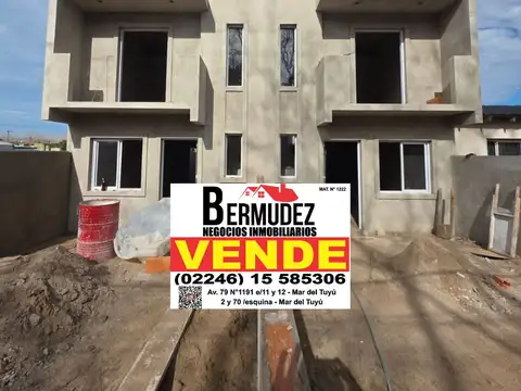 Venta Dúplex 3 Ambientes Calle 72 Entre 8 Y 9 Mar Del Tuyu Anticipo y Cuotas 