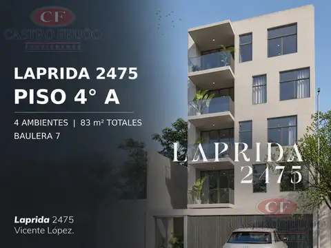 Excelente departamento de 4 ambientes al frente con balcón y baulera