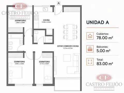 Departamento en Venta de 4 ambientes