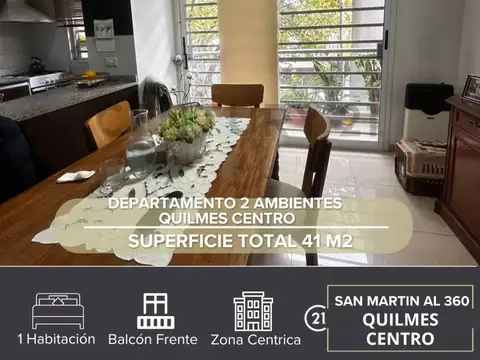 VENTA DEPARTAMENTO 2 AMBIENTES QUILMES CENTRO