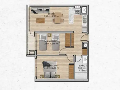 VENTA Apartamento CENTRO 2 dormitorios con balcón