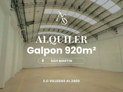 Galpón de 920 m² en Alquiler – Villa Maipú – Zona Industrial