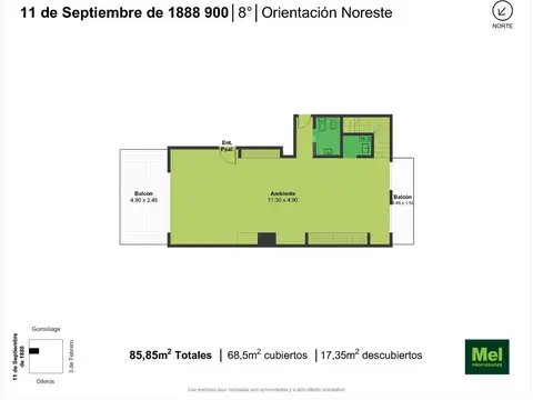 Departamento en Venta de 3 ambientes