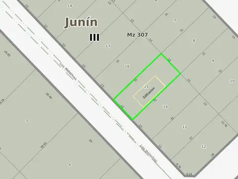 Terreno en Venta 13  mts Frente