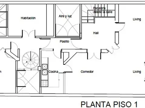 Depto.tipo casa de 5 ambientes en Venta en Recoleta