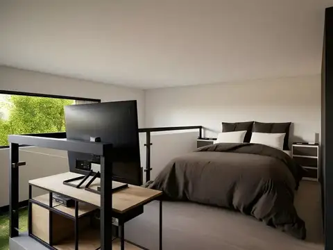 Departamento 2 ambientes con 2 baños