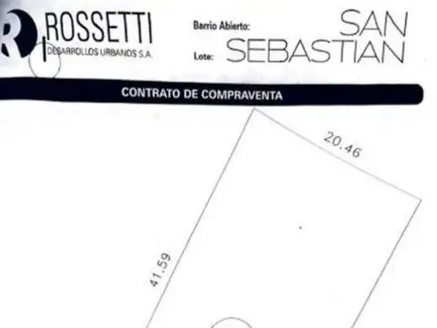 Terreno en Venta de 834,0 m2