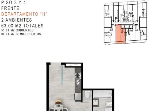 Departamento en Venta en Boedo, USD 163.800