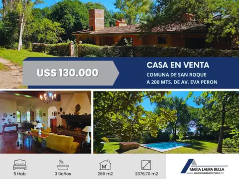 Casa a la venta en Comuna de San Roque. (C443)