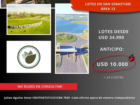 VENTA TERRENO EN BARRIO SAN SEBASTIAN
