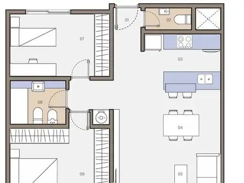 Departamento en Venta de 3 ambientes