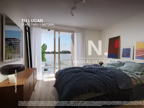 Apartamento de 2 Dormitorios en Con Vista al lago-Ciudad de la Costa,Canelones