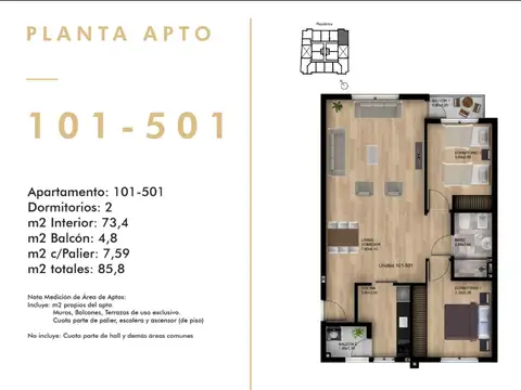 VENTA APARTAMENTO 1DORM PATIO C/ RENTA TRES CRUCES