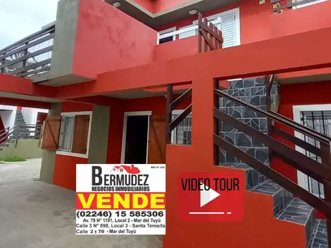 Venta Depto Tipo Casa De 3 Ambientes A Mts Del Mar Calle 60 Entre Costanera Y 1 Mar Del Tuyú Uf Al M