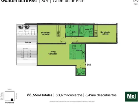 Guatemala 5900, Piso 8°