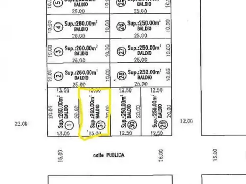 Terreno en Venta en Docta Central, USD 39.000