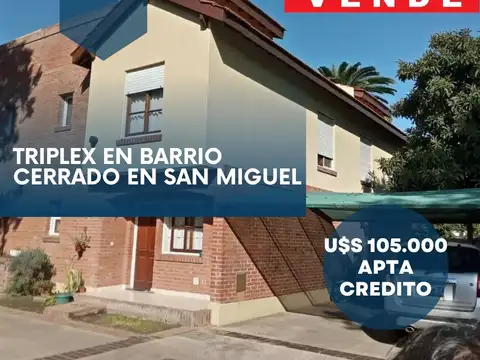 Tríplex En Barrio Cerrado En San Miguel