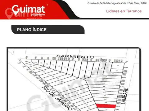 Terreno en Venta 28  mts Fondo