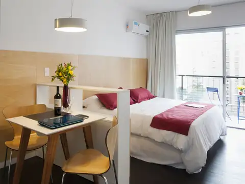 Monoambiente amoblado en alquiler – Dorrego 2100 – Amenities premium – Apto temporal o anual