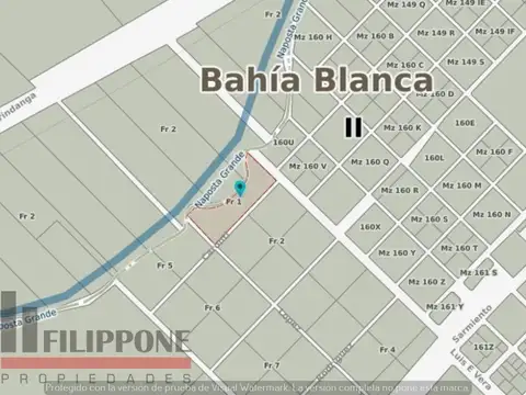 Terreno en Venta 10  mts Fondo