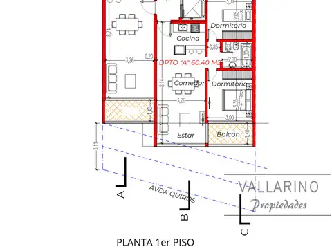 Departamento en Venta con 1 cocheras