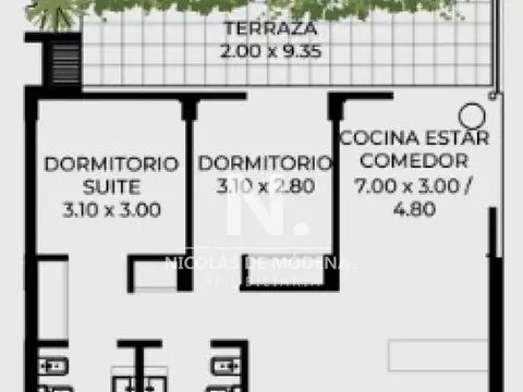 Departamento en Venta de 3 ambientes