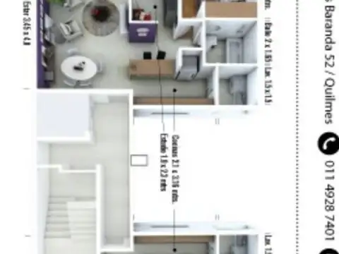 Departamento en Venta de 1 dormitorio