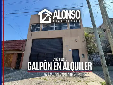 GALPÓN EN ALQUILER – LANÚS ESTE | 670 M² APROVECHABLES