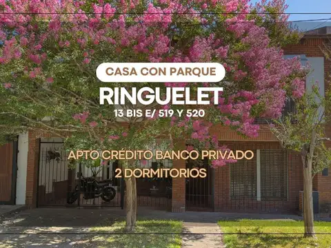 CASA EN VENTA DOS DORMITORIOS EN LA PLATA