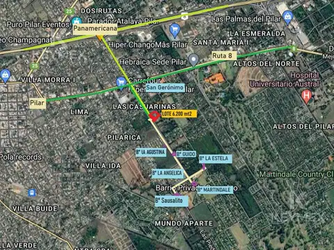 Alquiler Lote - Terreno de 6250 mt2 sobre calle Guido - fácil acceso a Panamericana