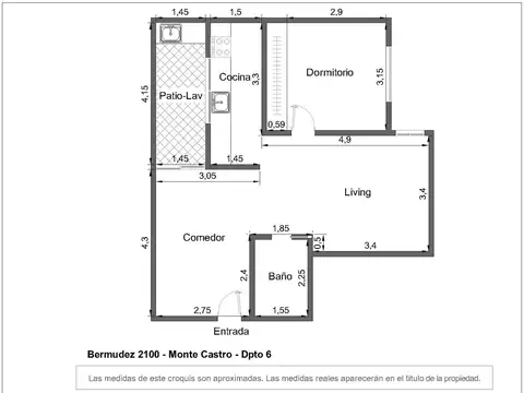 Depto Tipo Casa en Venta de 2 ambientes