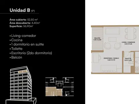 Departamento en Venta al Norte