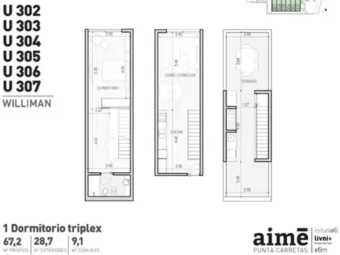 Departamento en Venta de 1 dormitorio