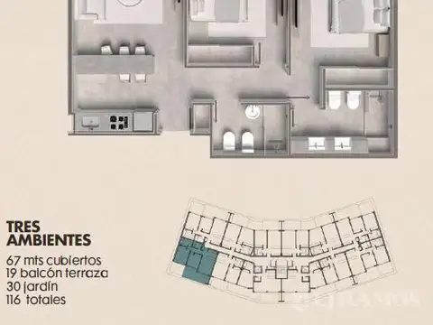 Departamento en Tortugas Woods KM 38, 5 Panamericana Ramal Pilar