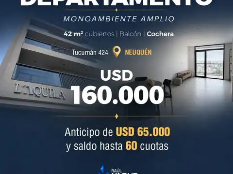 Venta de Departamentos MONOAMBIENTES a Estrenar  Edificio L?Aquila II