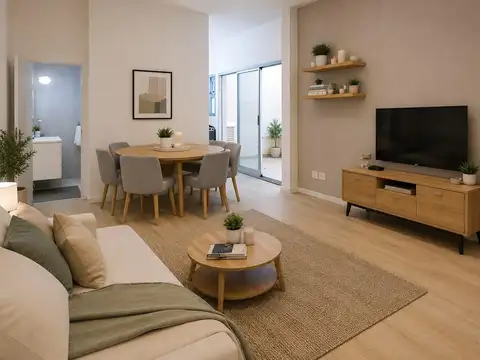 MONOAMBIENTE RECICLADO A NUEVO CON PATIO PROPIO – LISTO PARA HABITAR
