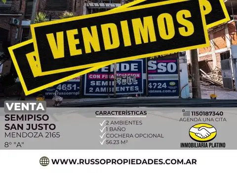 Venta Semipiso 2 Ambientes San Justo
